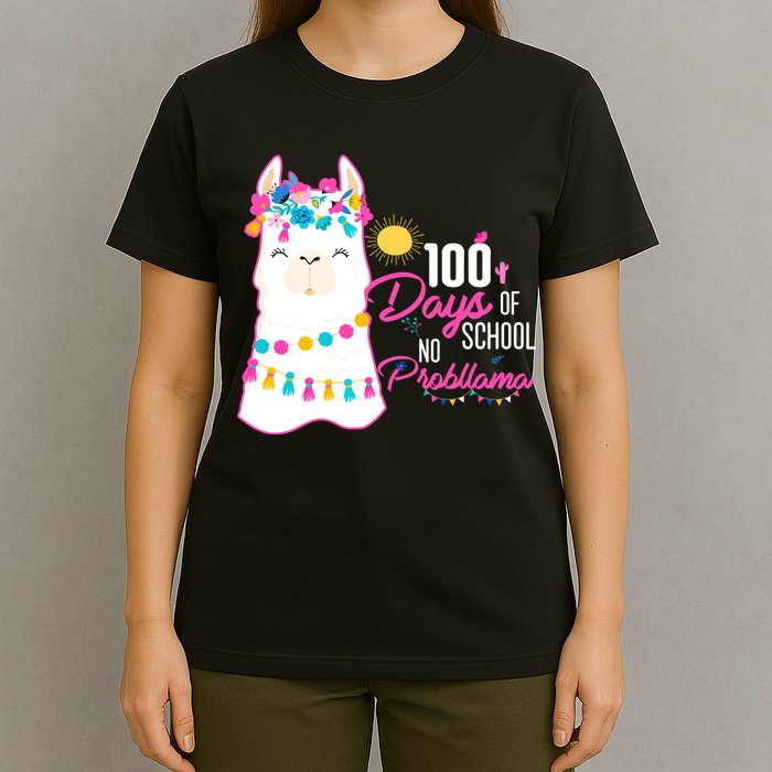No Probllama 100 Days Of School T-Shirt