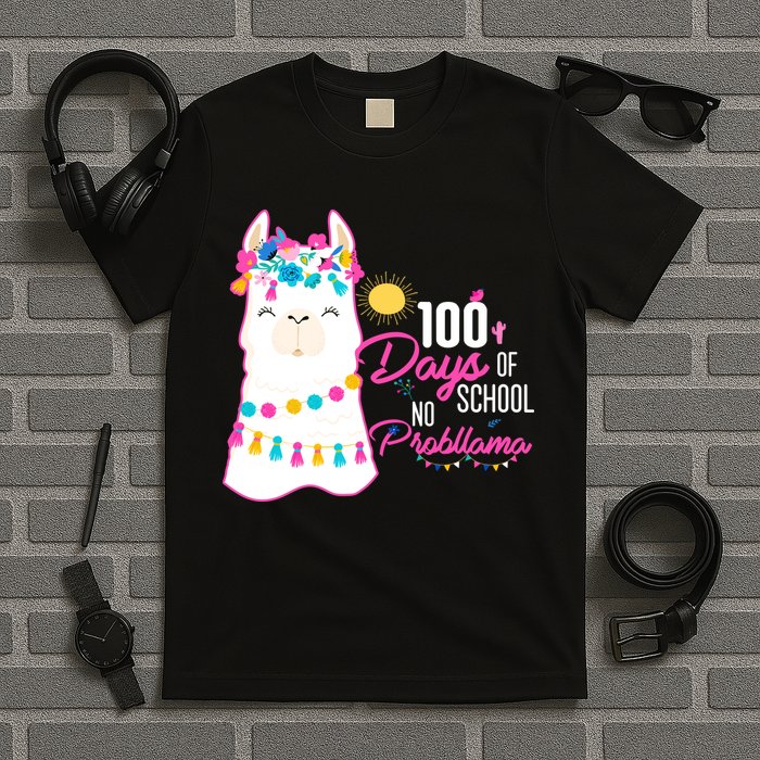 No Probllama 100 Days Of School T-Shirt