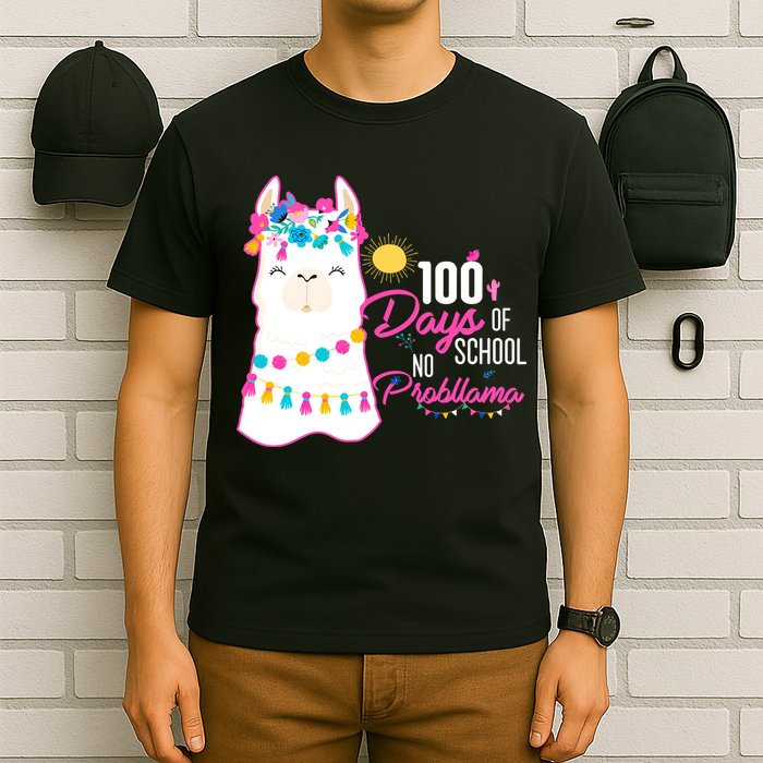No Probllama 100 Days Of School T-Shirt