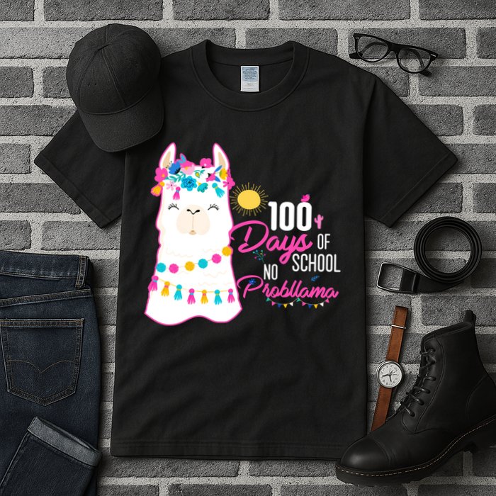 No Probllama 100 Days Of School Tall T-Shirt