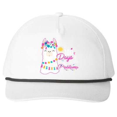 No Probllama 100 Days Of School Snapback Five-Panel Rope Hat