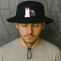 No Probllama 100 Days Of School Bucket Hat
