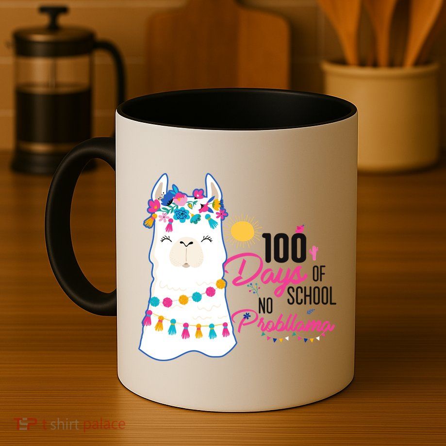 No Probllama 100 Days Of School Mug