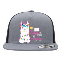 No Probllama 100 Days Of School Flat Bill Trucker Hat