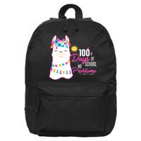 No Probllama 100 Days Of School 16 in Basic Backpack