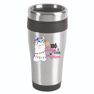 No Probllama 100 Days Of School 16oz Travel Tumbler