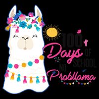 No Probllama 100 Days Of School 16oz Travel Tumbler
