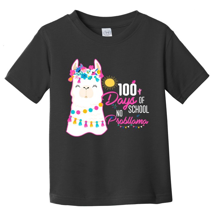 No Probllama 100 Days Of School Toddler T-Shirt