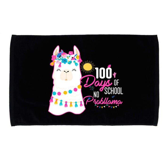 No Probllama 100 Days Of School Microfiber Hand Towel
