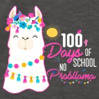 No Probllama 100 Days Of School Vector Backpack