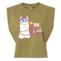 No Probllama 100 Days Of School Garment-Dyed Women's Muscle Tee