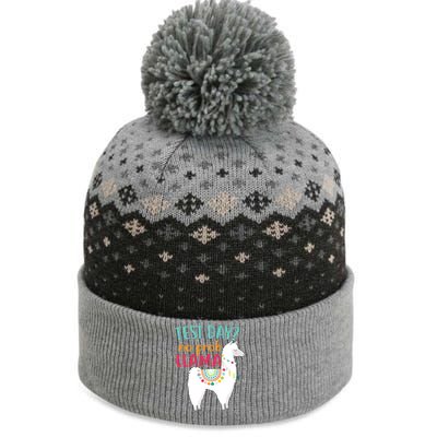 No Probllama Rock The Test Funny The Baniff Cuffed Pom Beanie