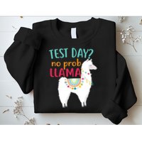 No Probllama Rock The Test Funny Sweatshirt