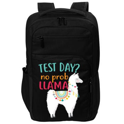 No Probllama Rock The Test Funny Impact Tech Backpack