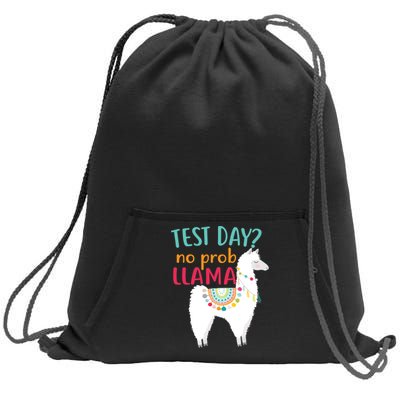 No Probllama Rock The Test Funny Sweatshirt Cinch Pack Bag