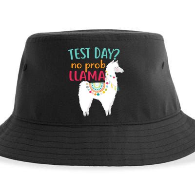 No Probllama Rock The Test Funny Sustainable Bucket Hat