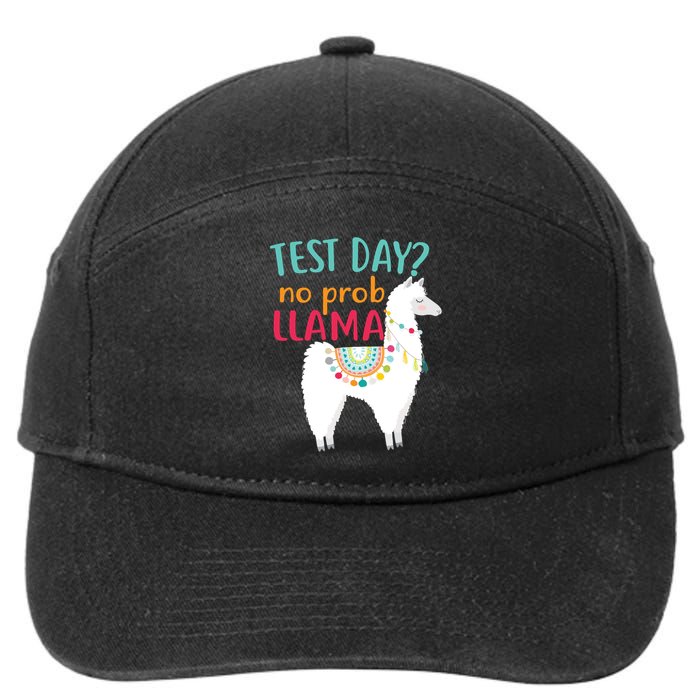 No Probllama Rock The Test Funny 7-Panel Snapback Hat