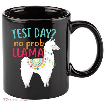 No Probllama Rock The Test Funny 11oz C Handle Ceramic Mug