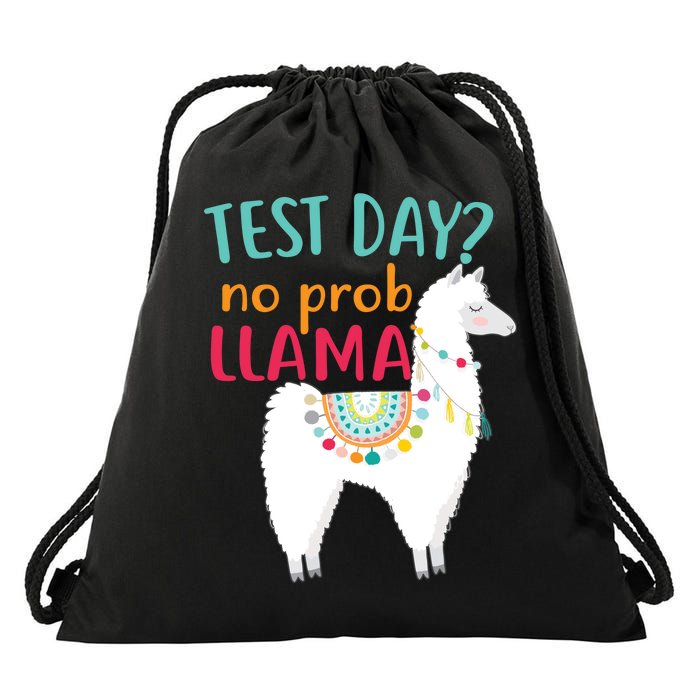 No Probllama Rock The Test Funny Drawstring Bag