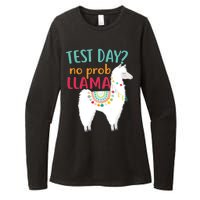 No Probllama Rock The Test Funny Womens CVC Long Sleeve Shirt