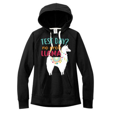 No Probllama Rock The Test Funny Women's Fleece Hoodie