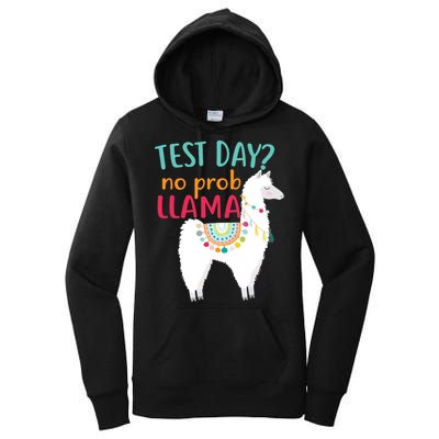 No Probllama Rock The Test Funny Women's Pullover Hoodie