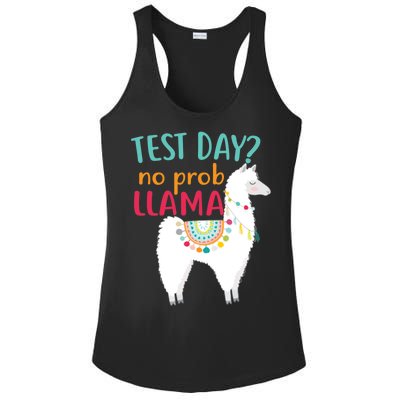 No Probllama Rock The Test Funny Ladies PosiCharge Competitor Racerback Tank