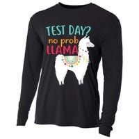 No Probllama Rock The Test Funny Cooling Performance Long Sleeve Crew
