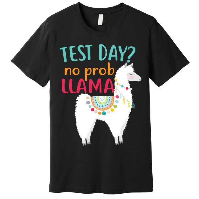 No Probllama Rock The Test Funny Premium T-Shirt