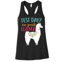 No Probllama Rock The Test Funny Women's Racerback Tank