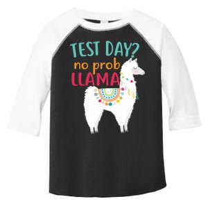 No Probllama Rock The Test Funny Toddler Fine Jersey T-Shirt