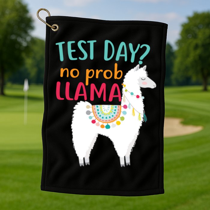 No Probllama Rock The Test Funny Golf Towel