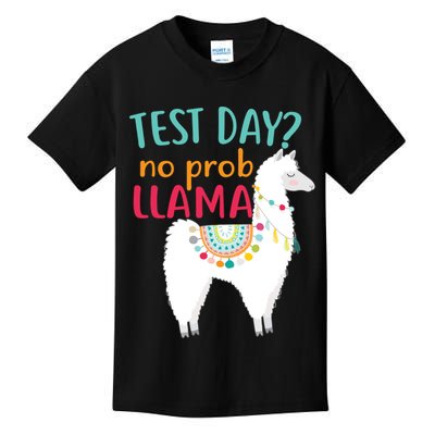 No Probllama Rock The Test Funny Kids T-Shirt