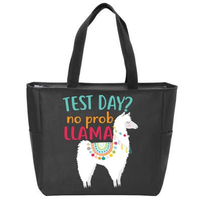 No Probllama Rock The Test Funny Zip Tote Bag