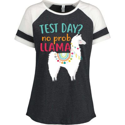 No Probllama Rock The Test Funny Enza Ladies Jersey Colorblock Tee