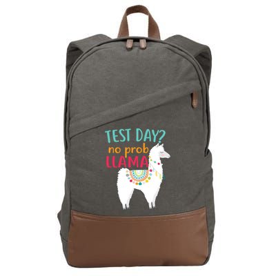 No Probllama Rock The Test Funny Cotton Canvas Backpack