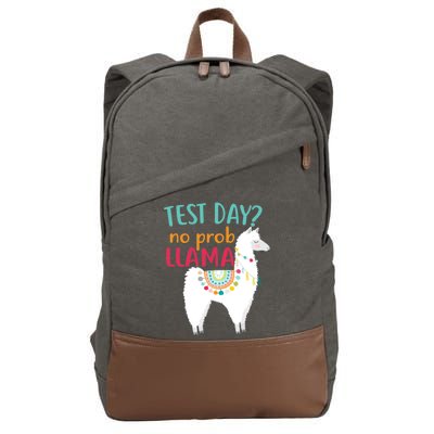 No Probllama Rock The Test Funny Cotton Canvas Backpack