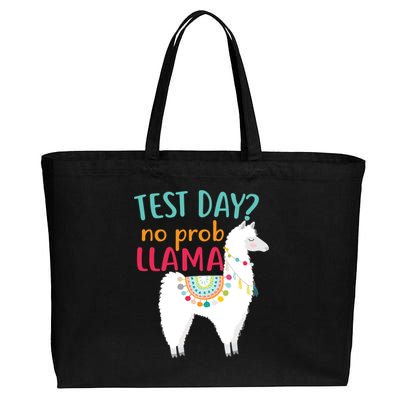 No Probllama Rock The Test Funny Cotton Canvas Jumbo Tote