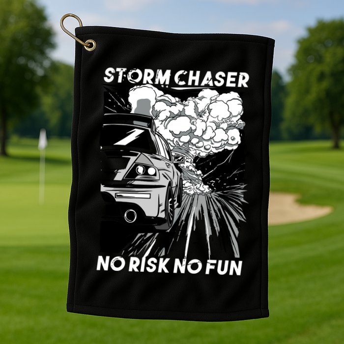 No Risk No Fun Car Racing Golf Towel