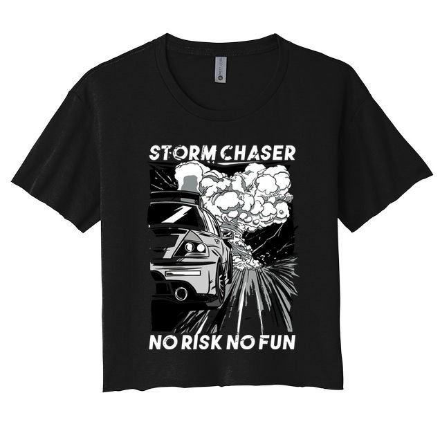 No Risk No Fun Car Racing Crop Top