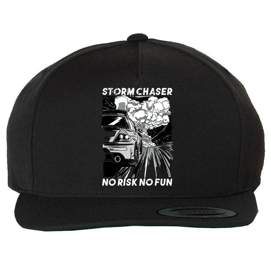 No Risk No Fun Car Racing Wool Snapback Cap
