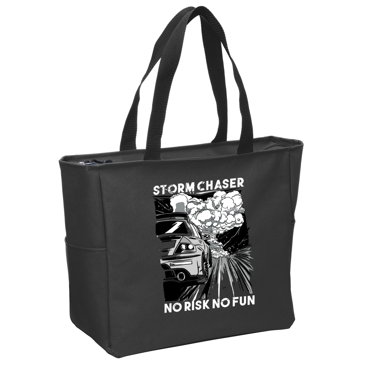 No Risk No Fun Car Racing Zip Tote Bag