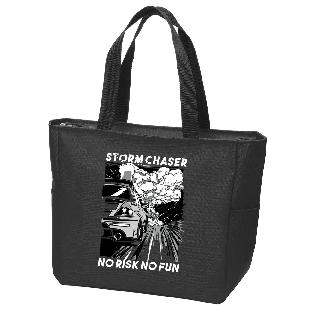 No Risk No Fun Car Racing Zip Tote Bag