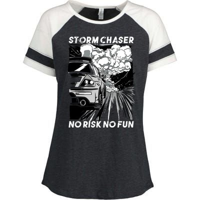 No Risk No Fun Car Racing Enza Ladies Jersey Colorblock Tee