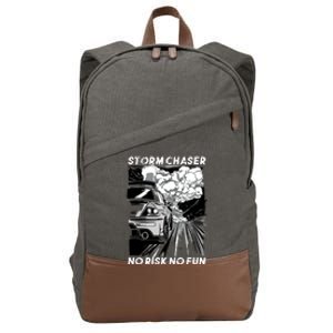 No Risk No Fun Car Racing Cotton Canvas Backpack