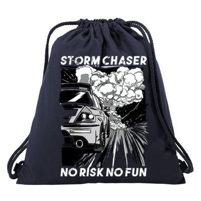 No Risk No Fun Car Racing Drawstring Bag