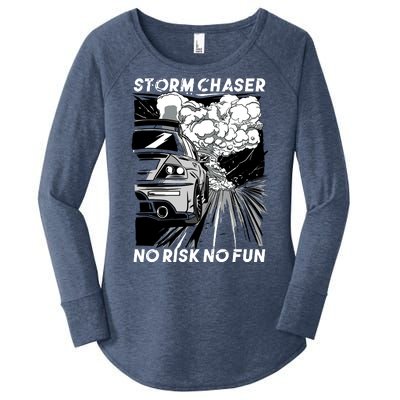 No Risk No Fun Car Racing Women's Perfect Tri Tunic Long Sleeve Shirt