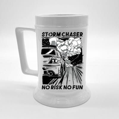 No Risk No Fun Car Racing Beer Stein