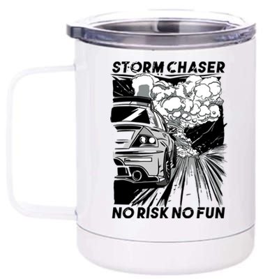 No Risk No Fun Car Racing 12 oz Stainless Steel Tumbler Cup