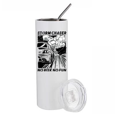 No Risk No Fun Car Racing Stainless Steel Tumbler